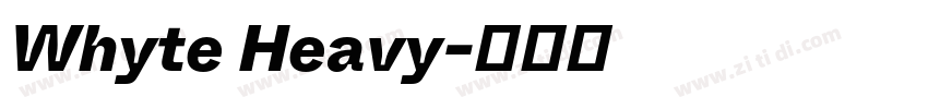 Whyte Heavy字体转换